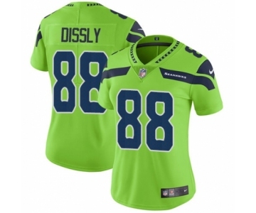 Women's Nike Seattle Seahawks #88 Will Dissly Limited Green Rush Vapor Untouchable NFL Jersey