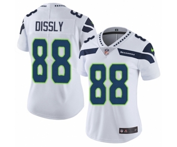 Women's Nike Seattle Seahawks #88 Will Dissly White Vapor Untouchable Limited Player NFL Jersey