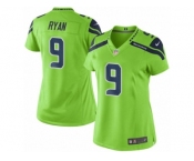 Women's Nike Seattle Seahawks #9 Jon Ryan Limited Green Rush NFL Jersey