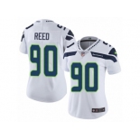 Women's Nike Seattle Seahawks #90 Jarran Reed Vapor Untouchable Limited White NFL Jersey