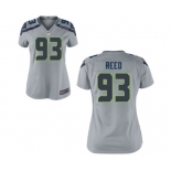 Women's Nike Seattle Seahawks #93 Jarran Reed Grey Alternate NFL Jersey