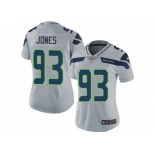 Women's Nike Seattle Seahawks #93 Nazair Jones Vapor Untouchable Limited Grey Alternate NFL Jersey