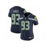 Women's Nike Seattle Seahawks #93 Nazair Jones Vapor Untouchable Limited Steel Blue Team Color NFL Jersey