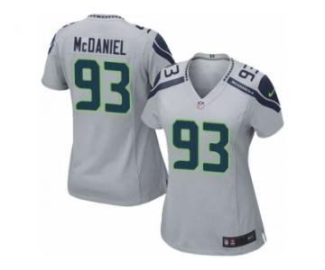 Women's Nike Seattle Seahawks #93 Tony McDaniel Limited Grey Alternate NFL Jersey