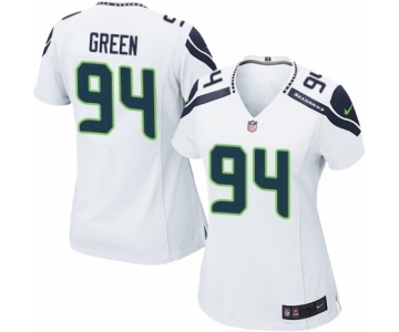 Women's Nike Seattle Seahawks #94 Rasheem Green Game White NFL Jersey