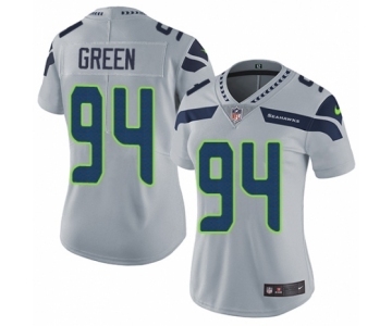 Women's Nike Seattle Seahawks #94 Rasheem Green Grey Alternate Vapor Untouchable Elite Player NFL Jersey