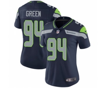 Women's Nike Seattle Seahawks #94 Rasheem Green Navy Blue Team Color Vapor Untouchable Elite Player NFL Jersey