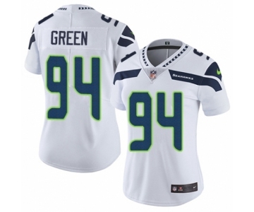 Women's Nike Seattle Seahawks #94 Rasheem Green White Vapor Untouchable Elite Player NFL Jersey