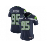 Women's Nike Seattle Seahawks #95 Dion Jordan Vapor Untouchable Limited Steel Blue Team Color NFL Jersey