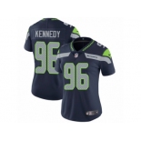 Women's Nike Seattle Seahawks #96 Cortez Kennedy Vapor Untouchable Limited Steel Blue Team Color NFL Jersey