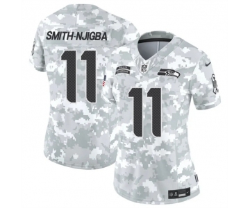 Women's Seattle Seahawks #11 Jaxon Smith-Njigba 2024 F.U.S.E Arctic Camo Salute To Service Limited Stitched Football Jersey