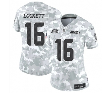 Women's Seattle Seahawks #16 Tyler Lockett 2024 F.U.S.E Arctic Camo Salute To Service Limited Stitched Football Jersey