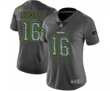 Women's Seattle Seahawks #16 Tyler Lockett Limited Gray Static Fashion Football Jersey