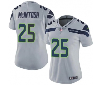 Women's Seattle Seahawks #25 Kenny McIntosh Gray Vapor Limited Football Stitched Jersey