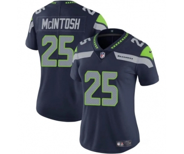 Women's Seattle Seahawks #25 Kenny McIntosh Navy Vapor Limited Football Stitched Jersey