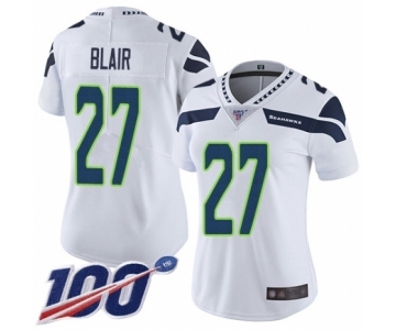 Women's Seattle Seahawks #27 Marquise Blair White Vapor Untouchable Limited Player 100th Season Football Jersey