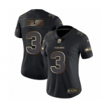 Women's Seattle Seahawks #3 Russell Wilson Black Gold Vapor Untouchable Limited Football Jersey