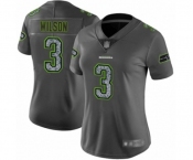 Women's Seattle Seahawks #3 Russell Wilson Limited Gray Static Fashion Football Jersey