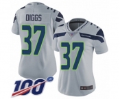 Women's Seattle Seahawks #37 Quandre Diggs Grey Alternate Vapor Untouchable Limited Player 100th Season Football Jersey