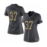 Women's Seattle Seahawks #37 Quandre Diggs Limited Black 2016 Salute to Service Football Jersey