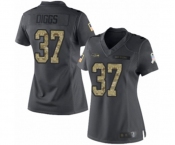 Women's Seattle Seahawks #37 Quandre Diggs Limited Black 2016 Salute to Service Football Jersey