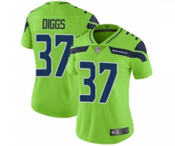 Women's Seattle Seahawks #37 Quandre Diggs Limited Green Rush Vapor Untouchable Football Jersey