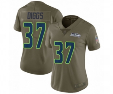 Women's Seattle Seahawks #37 Quandre Diggs Limited Olive 2017 Salute to Service Football Jersey