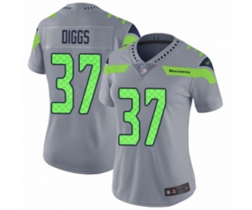 Women's Seattle Seahawks #37 Quandre Diggs Limited Silver Inverted Legend Football Jersey