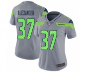 Women's Seattle Seahawks #37 Shaun Alexander Limited Silver Inverted Legend Football Jersey