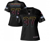 Women's Seattle Seahawks #37 Tre Flowers Game Black Fashion Football Jersey