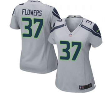 Women's Seattle Seahawks #37 Tre Flowers Game Grey Alternate Football Jersey