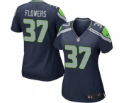 Women's Seattle Seahawks #37 Tre Flowers Game Navy Blue Team Color Football Jersey