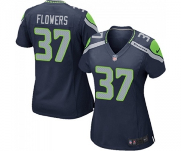 Women's Seattle Seahawks #37 Tre Flowers Game Navy Blue Team Color Football Jersey