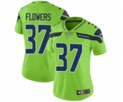 Women's Seattle Seahawks #37 Tre Flowers Limited Green Rush Vapor Untouchable Football Jersey