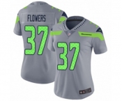 Women's Seattle Seahawks #37 Tre Flowers Limited Silver Inverted Legend Football Jersey