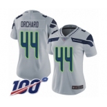 Women's Seattle Seahawks #44 Nate Orchard Grey Alternate Vapor Untouchable Limited Player 100th Season Football Jersey