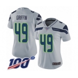 Women's Seattle Seahawks #49 Shaquem Griffin Grey Alternate Vapor Untouchable Limited Player 100th Season Football Jersey