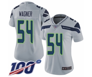 Women's Seattle Seahawks #54 Bobby Wagner Grey Alternate Vapor Untouchable Limited Player 100th Season Football Jersey