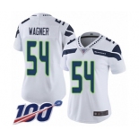 Women's Seattle Seahawks #54 Bobby Wagner White Vapor Untouchable Limited Player 100th Season Football Jersey