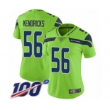 Women's Seattle Seahawks #56 Mychal Kendricks Limited Green Rush Vapor Untouchable 100th Season Football Jersey