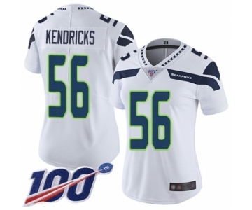 Women's Seattle Seahawks #56 Mychal Kendricks White Vapor Untouchable Limited Player 100th Season Football Jersey