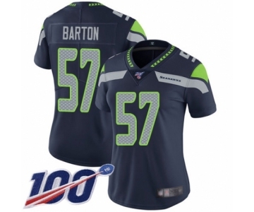 Women's Seattle Seahawks #57 Cody Barton Navy Blue Team Color Vapor Untouchable Limited Player 100th Season Football Jersey