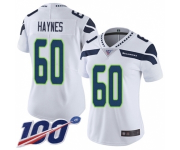 Women's Seattle Seahawks #60 Phil Haynes White Vapor Untouchable Limited Player 100th Season Football Jersey