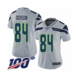 Women's Seattle Seahawks #84 Ed Dickson Grey Alternate Vapor Untouchable Limited Player 100th Season Football Jersey