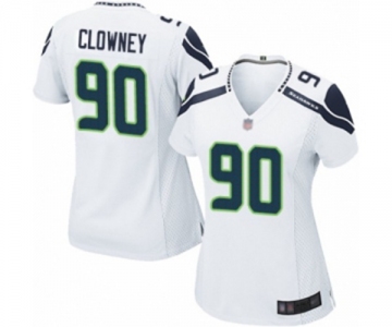 Women's Seattle Seahawks #90 Jadeveon Clowney Game White Football Jersey