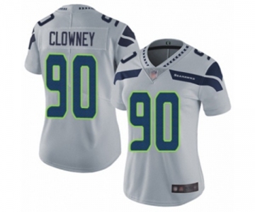 Women's Seattle Seahawks #90 Jadeveon Clowney Grey Alternate Vapor Untouchable Limited Player Football Jersey