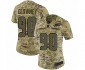 Women's Seattle Seahawks #90 Jadeveon Clowney Limited Camo 2018 Salute to Service Football Jersey