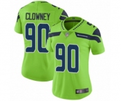 Women's Seattle Seahawks #90 Jadeveon Clowney Limited Green Rush Vapor Untouchable Football Jersey