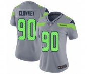 Women's Seattle Seahawks #90 Jadeveon Clowney Limited Silver Inverted Legend Football Jersey