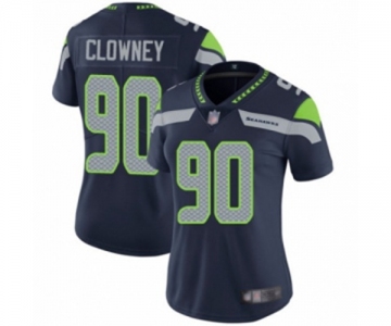 Women's Seattle Seahawks #90 Jadeveon Clowney Navy Blue Team Color Vapor Untouchable Limited Player Football Jersey